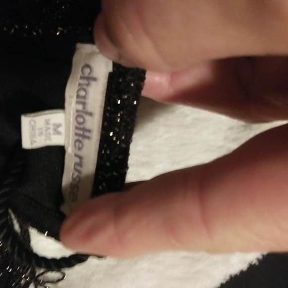 CHARLOTTE RUSSE COCKTAIL DRESS / FRINGE & GOLD NWT - Picture 4 of 6